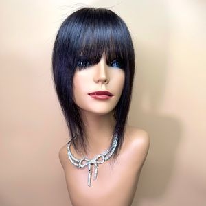 13-14“ 100% Human Hair Topper Toupee Clip-In Lace Base